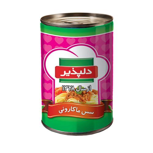 کنسرو مایه ماکارونی قوطی فلزی 400 گرمی دلپذیر